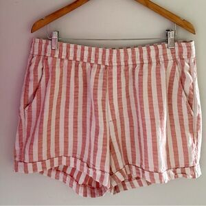 Old Navy High Rise Striped Linen Shorts L